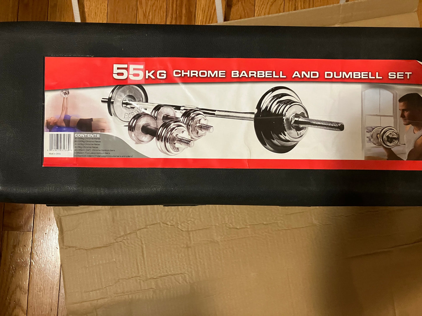 Chrome Adjustable Dumbbell, Curl, and Straight Bar Set ($200.00 Pick-Up Price)