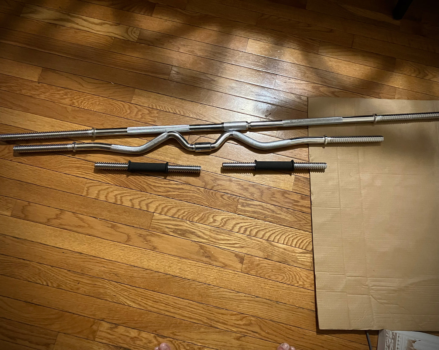 Chrome Adjustable Dumbbell, Curl, and Straight Bar Set ($200.00 Pick-Up Price)